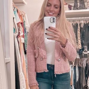 Express pink tweed jacket